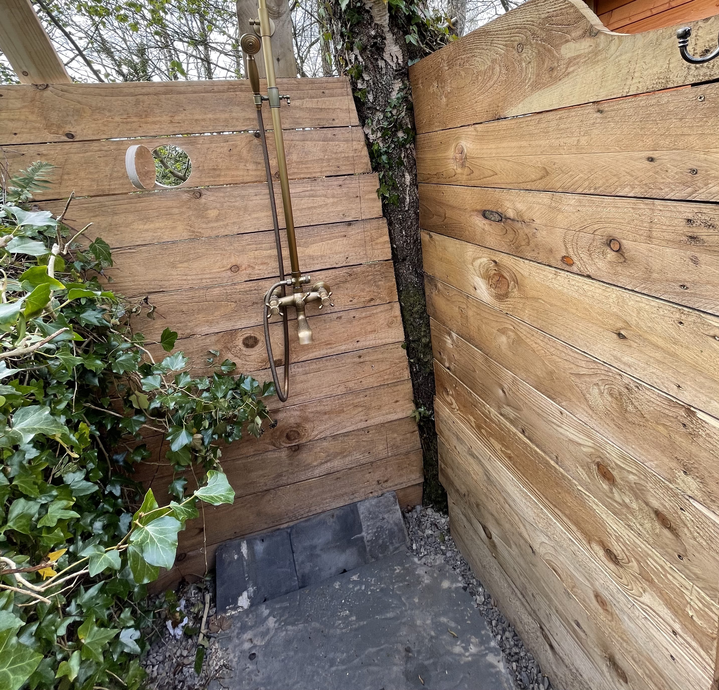 Private outdoor shower