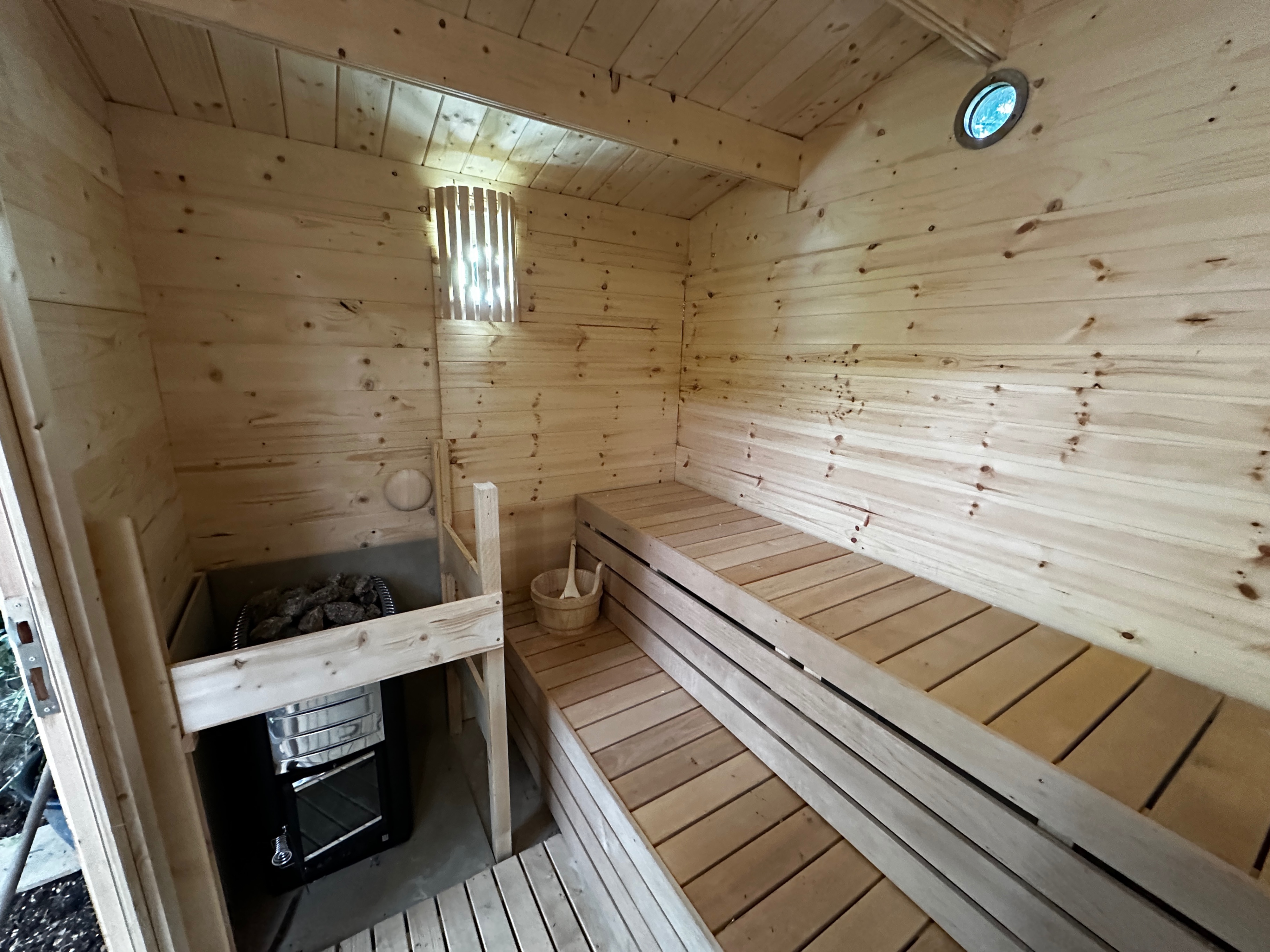 Private Sauna interior (optional  extra) 