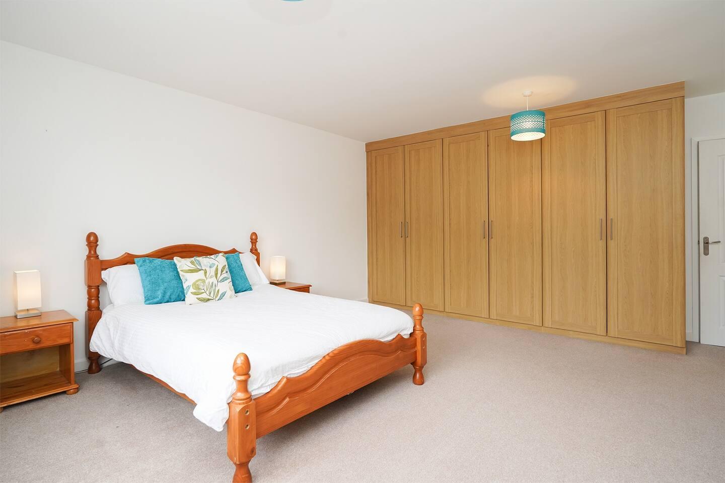 Double bed and bunk beds